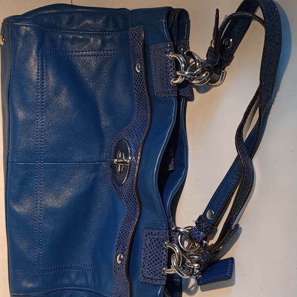 Coach Blue Leather Carryall - Picture 8 of 9